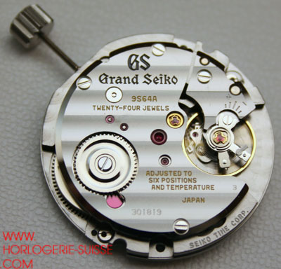 Movement Grand Seiko 9S64 remontage mécanique