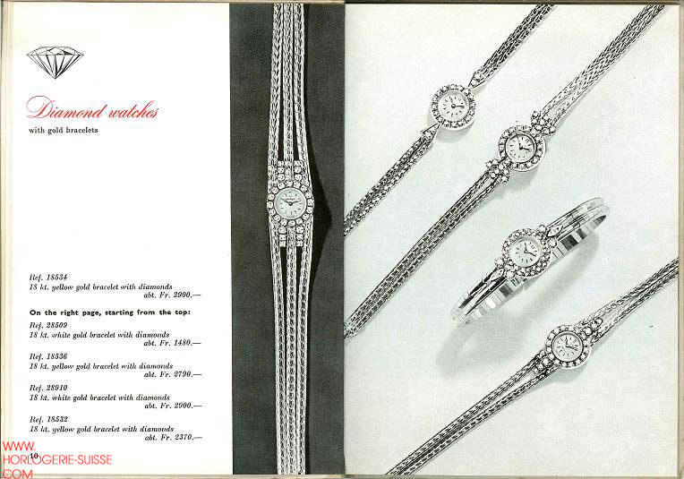 catalogue Omega 1960 montres dames