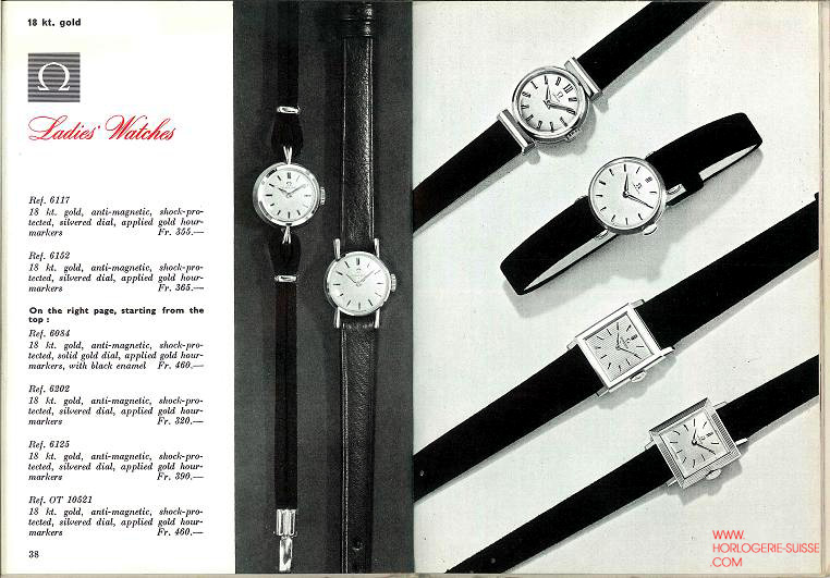 catalogue Omega 1960 montres dames ladie's watches