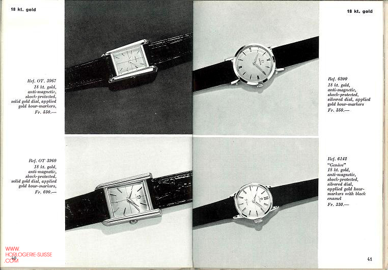 catalogue Omega 1960 montres dames ladie's watches 2