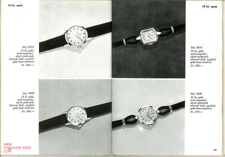 catalogue Omega 1960 montres dames ladie's watches 3