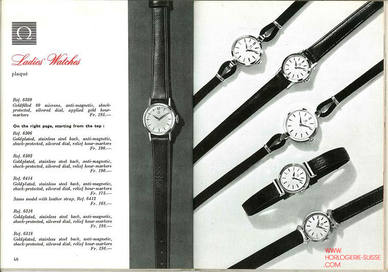 catalogue Omega 1960 montres dames ladie's watches 4