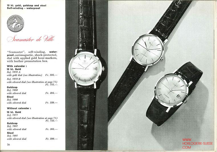 catalogue Omega 1960, Seamaster de Ville