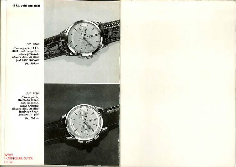 catalogue Omega 1960, speedmaster 2